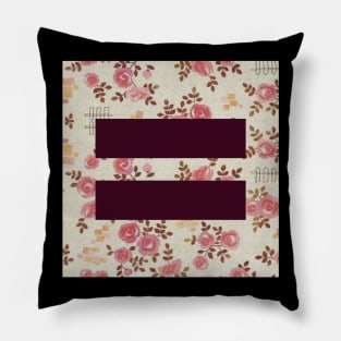 Equality Floral T-shirt Pillow