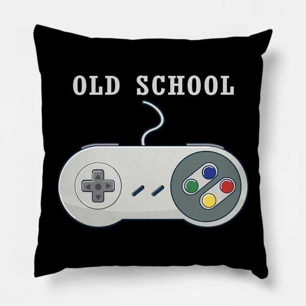 Old School Dad Gaming Pillow by Sunoria