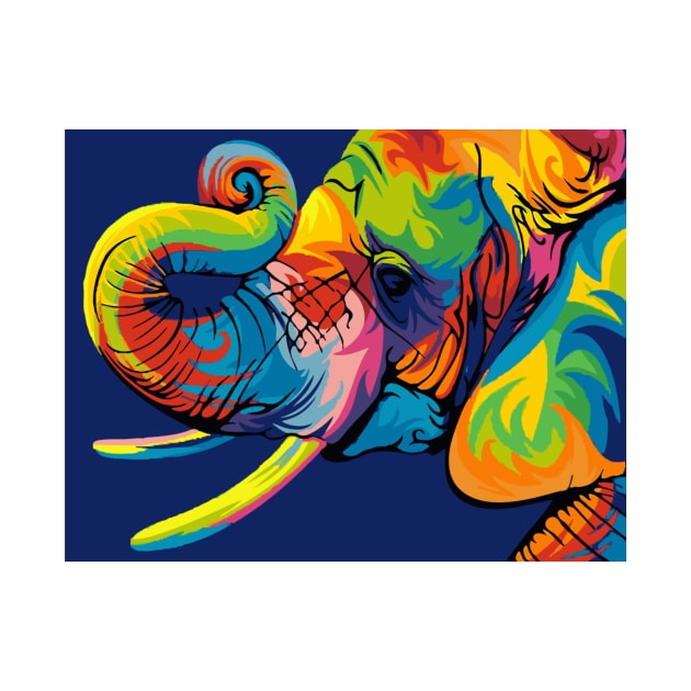 colorful elephant by cubeartalex