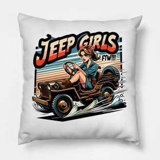 Jeep Girls FTW!!! Pillow