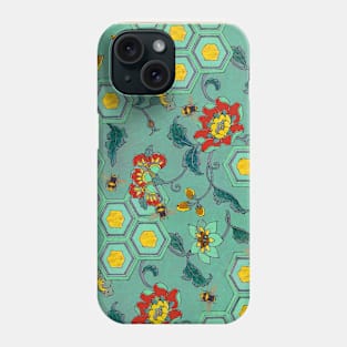 HONEY BEES,BEEHIVES,SPRING FLOWERS BEEKEEPER Red Green Yellow Phone Case