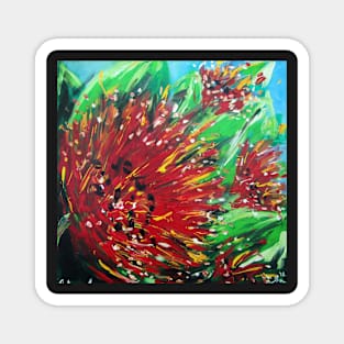 Pohutukawa, Native Christmas tree of Aotearoa Magnet