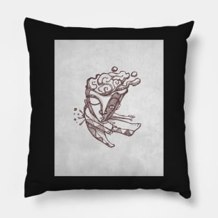 Abstract man jumping Pillow