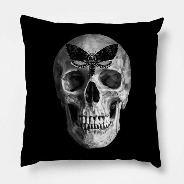 Death's Head Skull Pillow by Ashlien