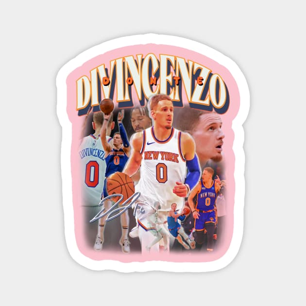 Donte DiVincenzo New York Basketball Vintage Bootleg Graphic Style Magnet by dsuss