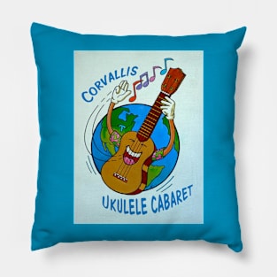 Corvallis Ukulele Cabaret Logo Pillow