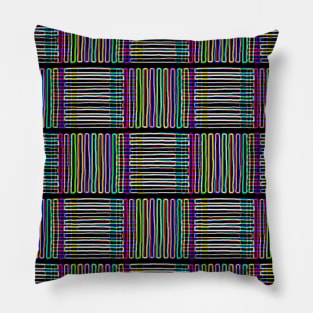 Glitched Lines Pattern Pillow