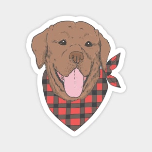 good boy - chocolate labrador retriever dog Magnet