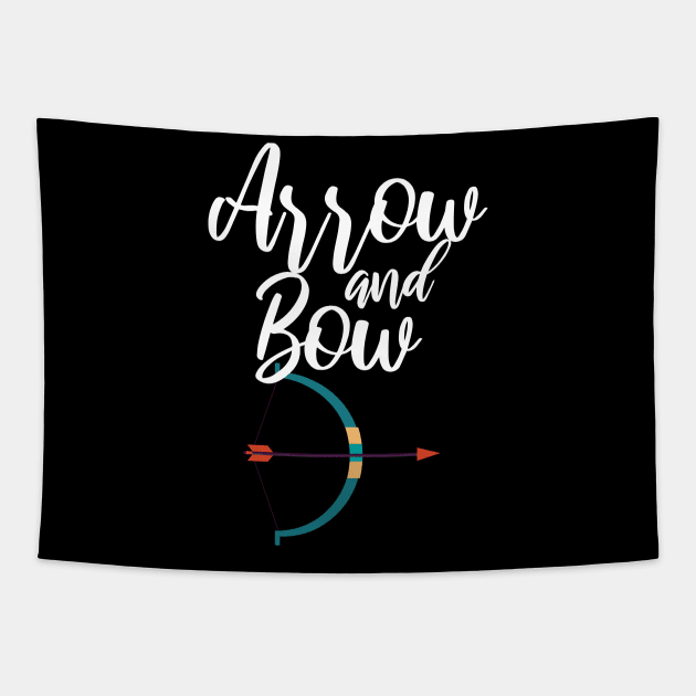 Archery arrow and bow Tapestry by maxcode