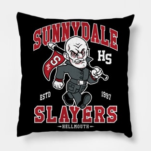 Sunnydale High School Vampire - Vintage Distressed Horror College Mascot Pillow