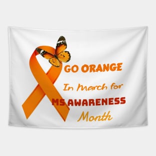 Go orange Month Tapestry