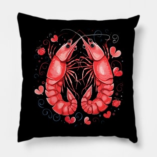 Prawn Couple Valentine Pillow