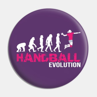 Evolution of Handball Women Gift Girls Pink Pin