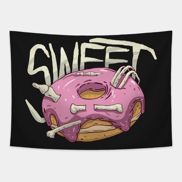 Sweet Bones Donut Tapestry by BlackArmy2017