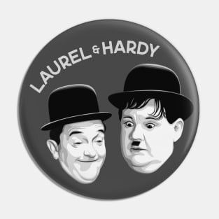 Laurel & Hardy (Monochrome) Pin