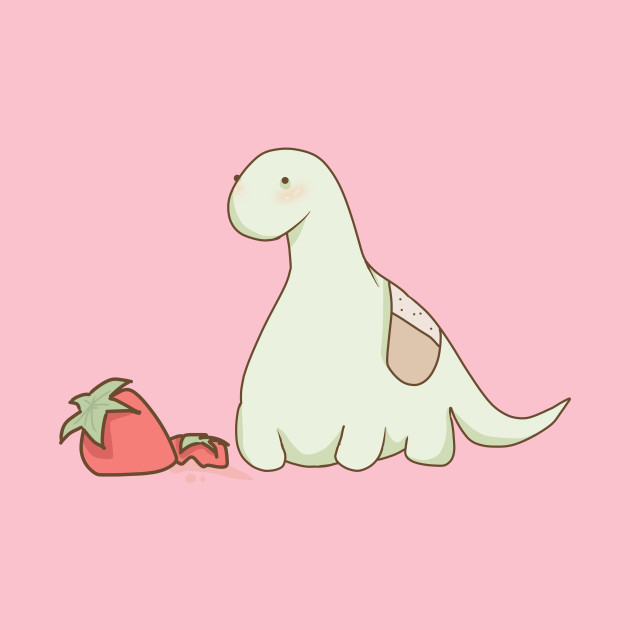 cute dinosaur and strawberries Dinosaur Onesie TeePublic