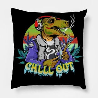 Raptor Rhythms: Hip-Hop Fashion Vibe Pillow