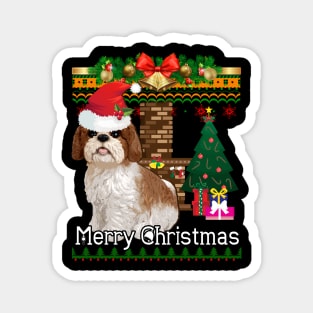 Ugly Christmas Sweater SHIH TZU Magnet