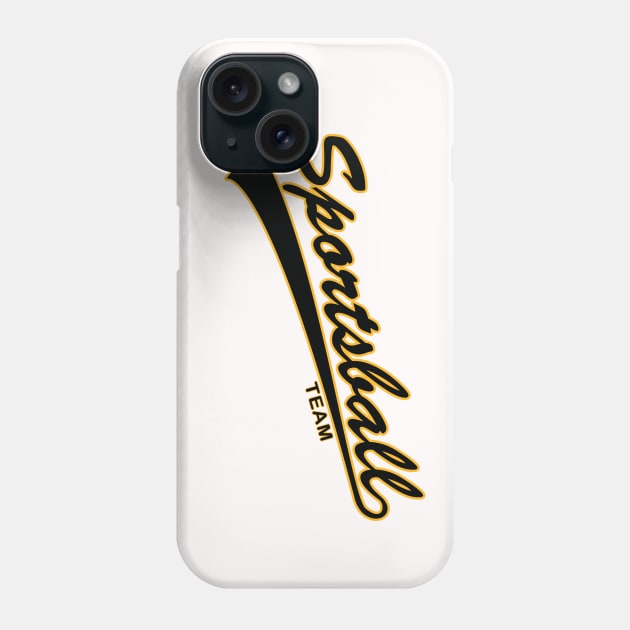 Sportsball! (Black & Yellow) Phone Case by nerdprince