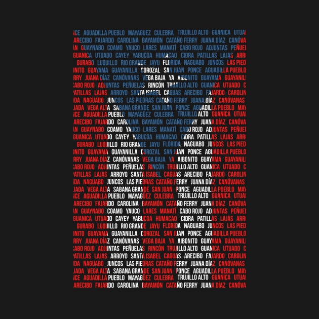 Puerto Rico Cities Flag Locations Puerto Rican Pride by PuertoRicoShirts
