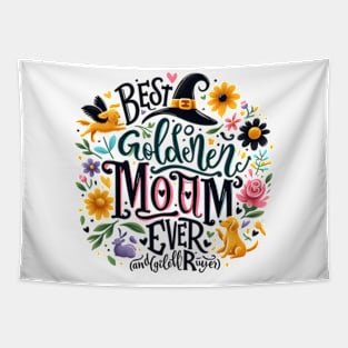 Best Golden Retriever Mom Ever Funny Dog Lover Gifts Women Tapestry