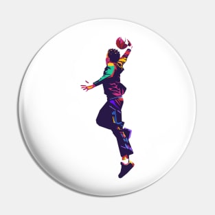 Basketball pop art Pin