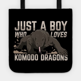 Just A Boy Who Loves Komodo Dragons Tote