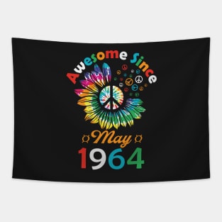 Funny Birthday Quote, Awesome Since May 1964, Retro Birthday Tapestry