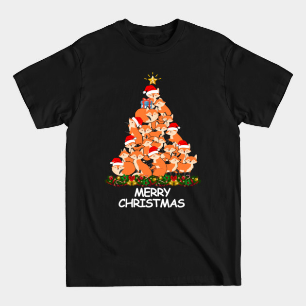 Discover Fox Shirt Fox Christmas Tree Shirt Merry Christmas - Fox - T-Shirt