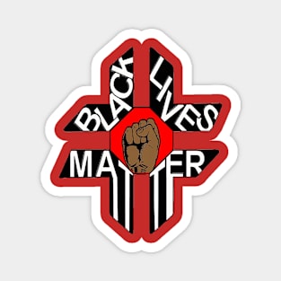 Black lives matter red heart Magnet