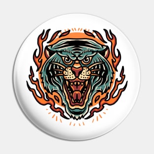 tiger and flames tattoo Pin