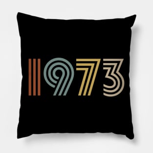 1973 Birth Year Retro Style Pillow