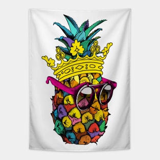 Pineapple King Colorful Tapestry