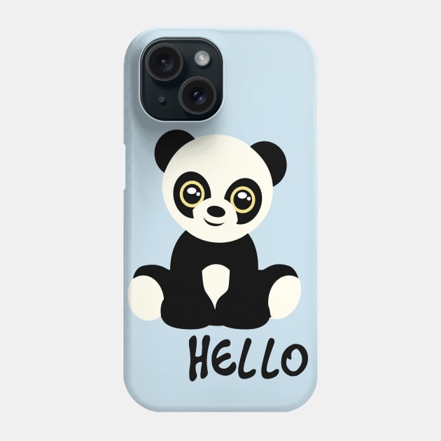 Hello Panda Lover sweet cute panda Phone Case by BoogieCreates