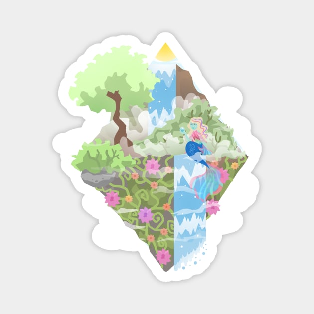 Enchanted Waterfall Magnet by NabiDew