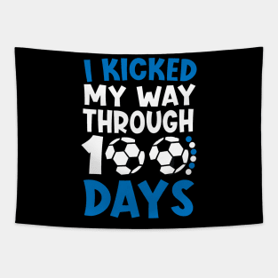 I Kicked My Way Through 100 Days Soccer 100 Days Of School Tapestry