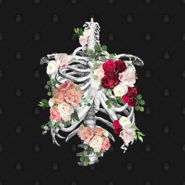 Rib Cage Floral 6 by Collagedream