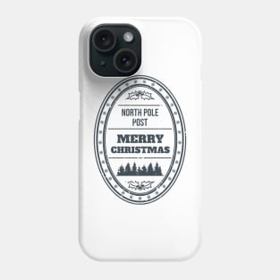 Santa Claus North Pole Post Stamp Merry Christmas Phone Case