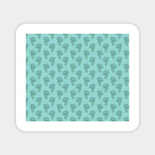 Abstract Blue Jellyfish Pattern Magnet