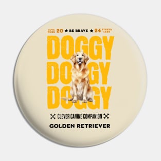 Doggy Golden Retriever Pin