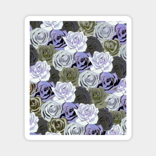 Green and Purple Flowers Magnet