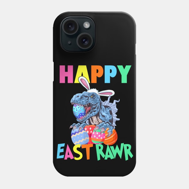 Happy Easter East Rawr Dinosaur Easter Bunny Kids Costume Egg Hunt Boys Phone Case by Bezra