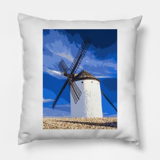 Windmill - Landscape Pillow