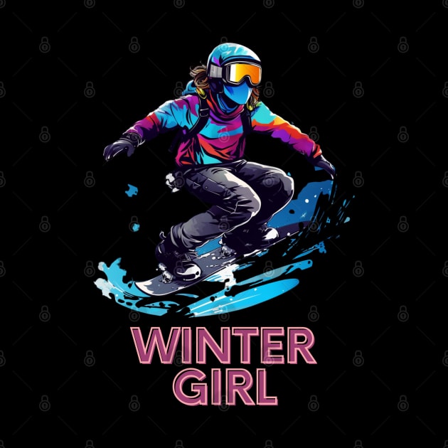 Winter Girl Snowboard by MaystarUniverse