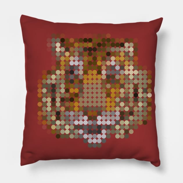 Tiger Face Dots Pillow by ellenhenryart