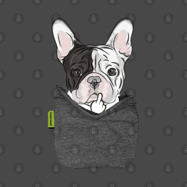 Frenchie FU Pocket by darklordpug