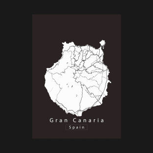 Gran Canaria Spain Island Map T-Shirt