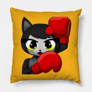 BOXING BLACK CAT Pillow