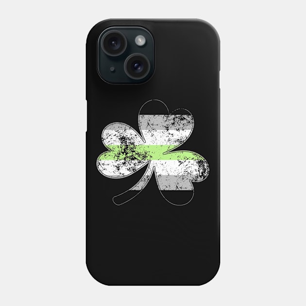 Agender Shamrock Pride Flag Phone Case by wheedesign