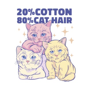 Funny Cat Mom Daddy Kitten Lovers 80% Hair T-Shirt